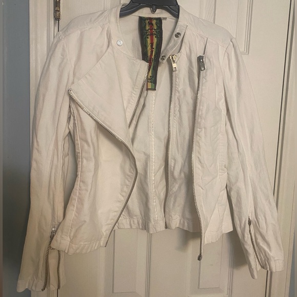 Rare EUC L.A.M.B. White Spring Asymmetrical Jacket - Picture 3 of 6